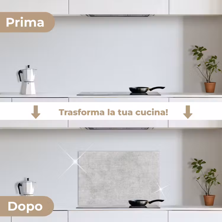 Paraschizzi cucina - Tela grigia con effetto anticato — 7