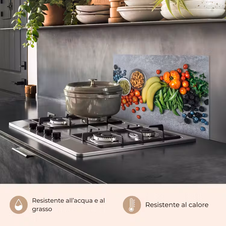 Paraschizzi cucina - Verdura - Frutta - Grigio — 2