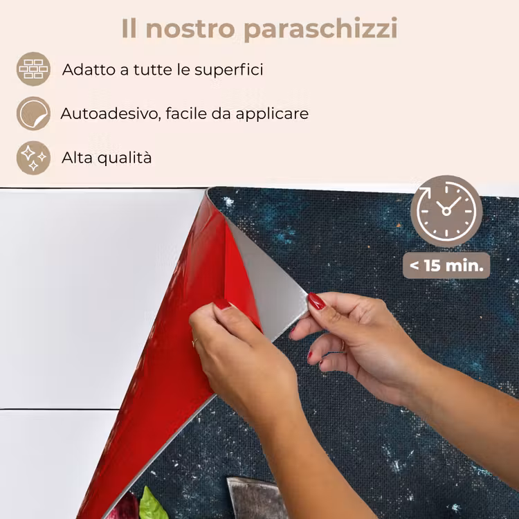 Paraschizzi cucina - Verdure - Erbe - Coltello a culla - Cipolla - Spezie - Rustico — 4