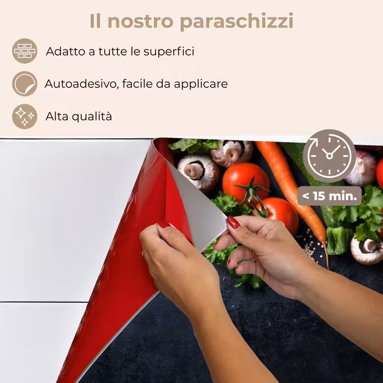 Paraschizzi cucina - Verdure - Erbe - Spezie - Nero - Rustico - Cucina — 4