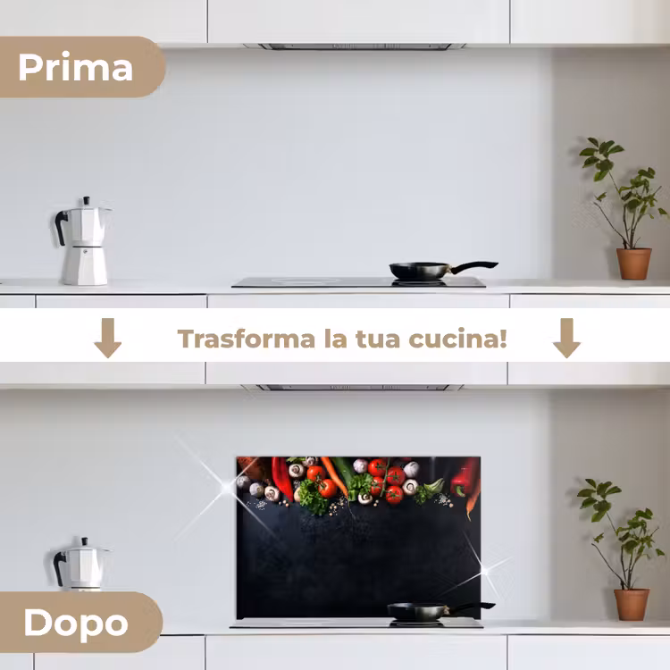 Paraschizzi cucina - Verdure - Erbe - Spezie - Nero - Rustico - Cucina — 7
