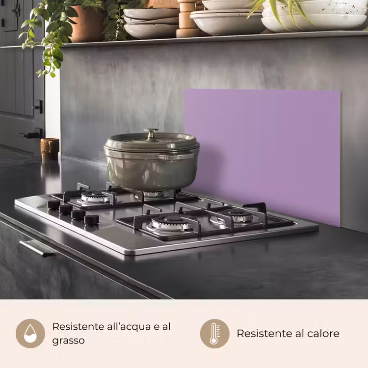 Paraschizzi cucina - Interno - Viola - Colori - Colore - Tinta unita — 2