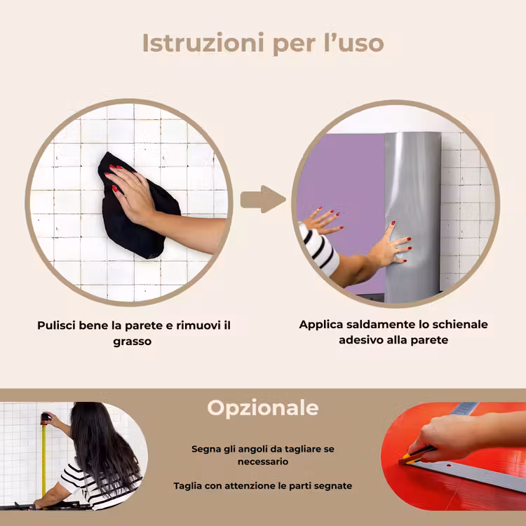 Paraschizzi cucina - Interno - Viola - Colori - Colore - Tinta unita — 6