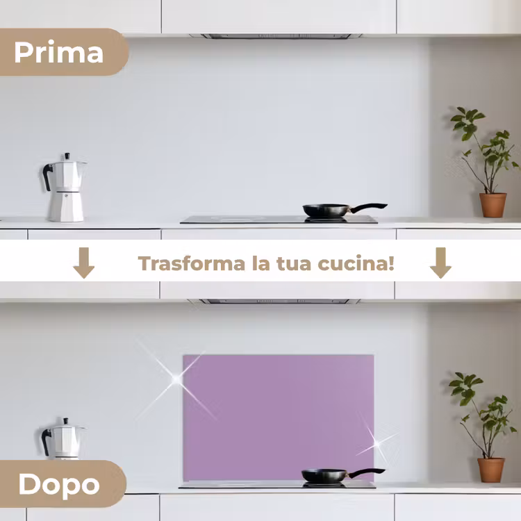 Paraschizzi cucina - Interno - Viola - Colori - Colore - Tinta unita — 7