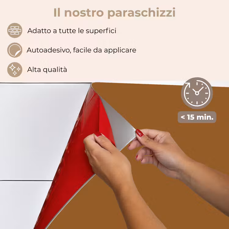 Paraschizzi cucina - Marrone - Tono terra - Tinta unita — 4