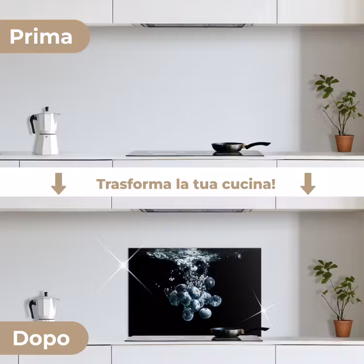 Paraschizzi cucina - Mirtilli - Frutta - Bacche - Natura morta - Acqua - Nero — 7