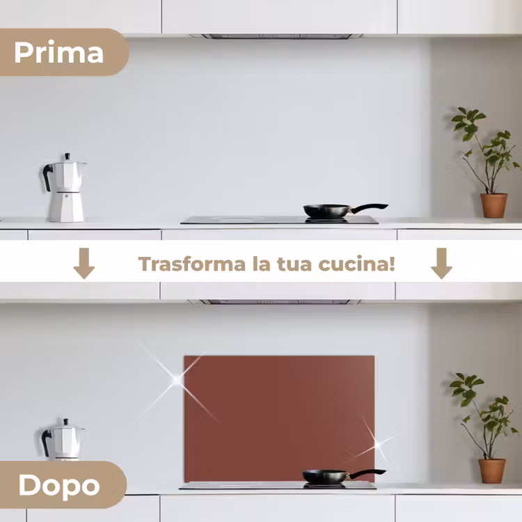Paraschizzi cucina - Palette - Rosso - Interno — 7