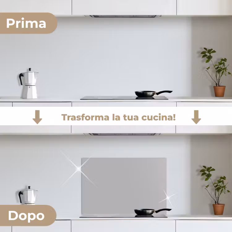 Paraschizzi cucina - Grigio - Stampa a tinta unita — 7
