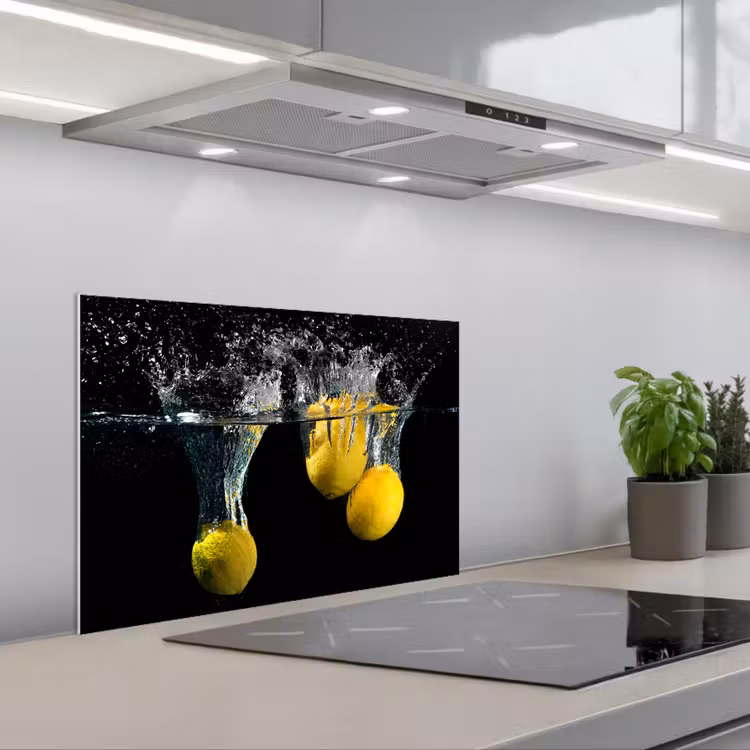 Paraschizzi cucina - Limone - Frutta - Natura morta - Acqua - Giallo — 1