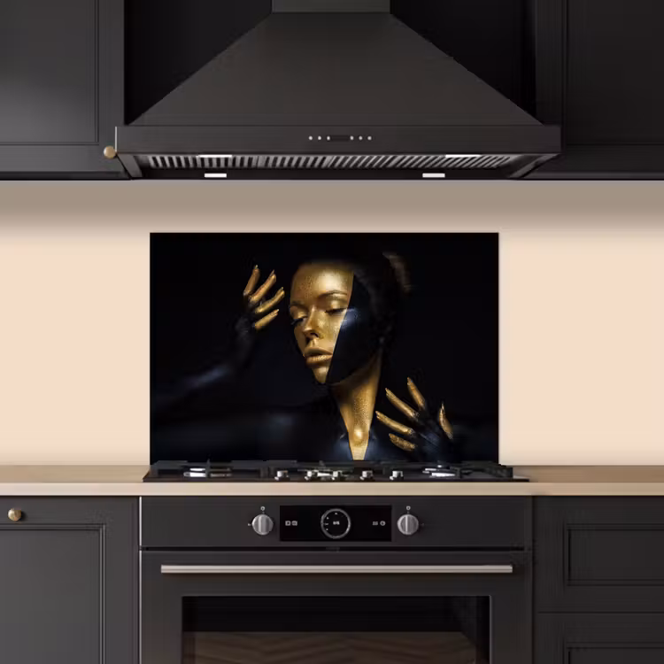 Paraschizzi cucina - Make up - Arte - Donna - Lusso - Oro — 5