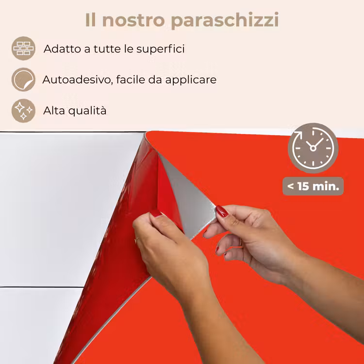 Paraschizzi cucina - Rosso - Colore - Tinta unita — 4