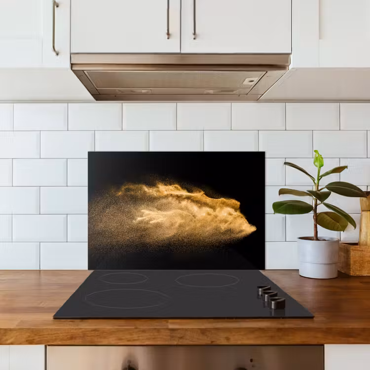 Paraschizzi cucina - Sabbia - Oro - Nero - Lusso - Arte — 3