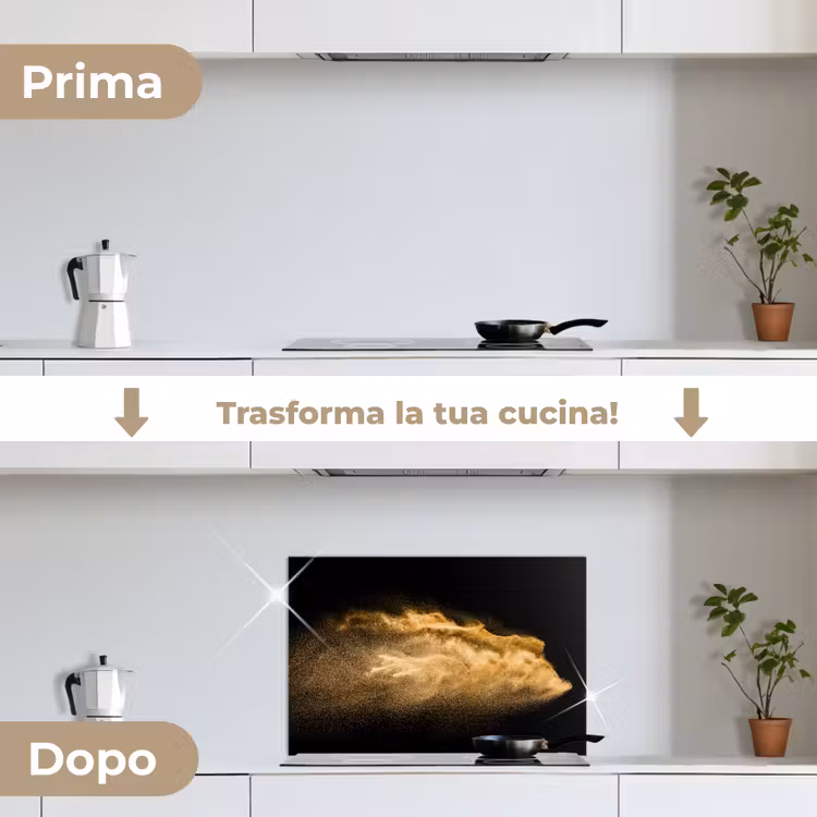 Paraschizzi cucina - Sabbia - Oro - Nero - Lusso - Arte — 7