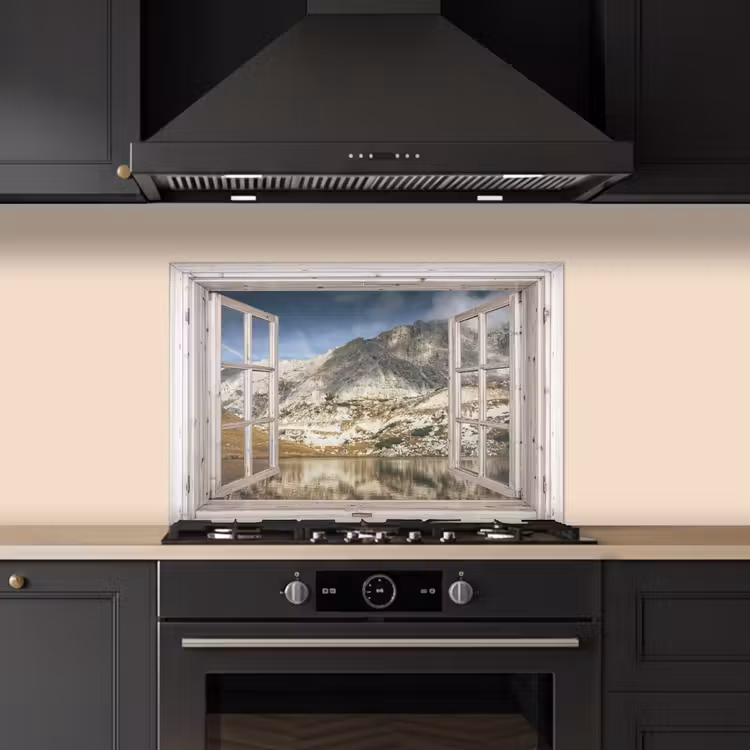 Paraschizzi cucina - Vista - Acqua - Montagne — 5
