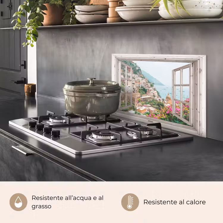 Paraschizzi cucina - Vista - Italia - Fiori - Mare - Costa - Città - Montagne — 2