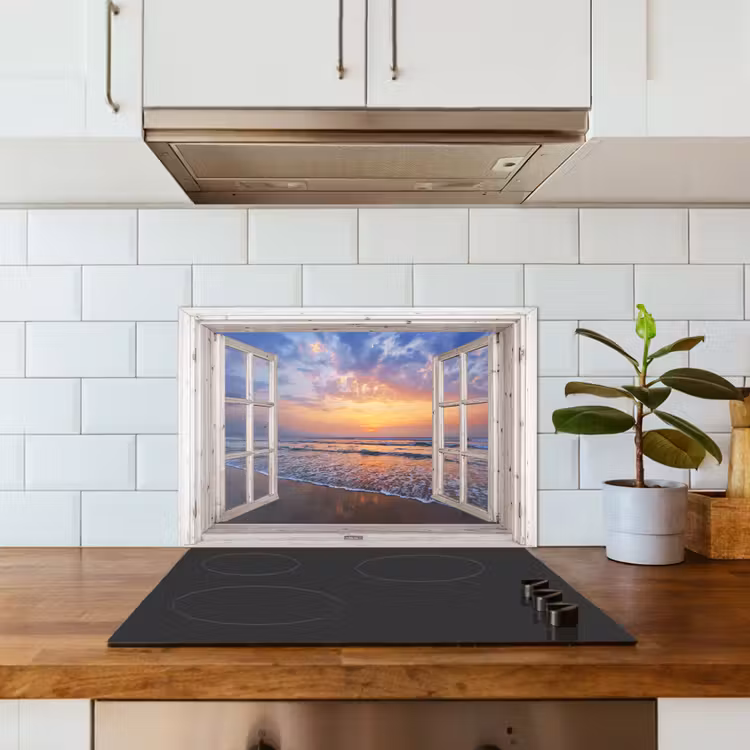 Paraschizzi cucina - Vista - Mare - Spiaggia - Tramonto - Blu — 3