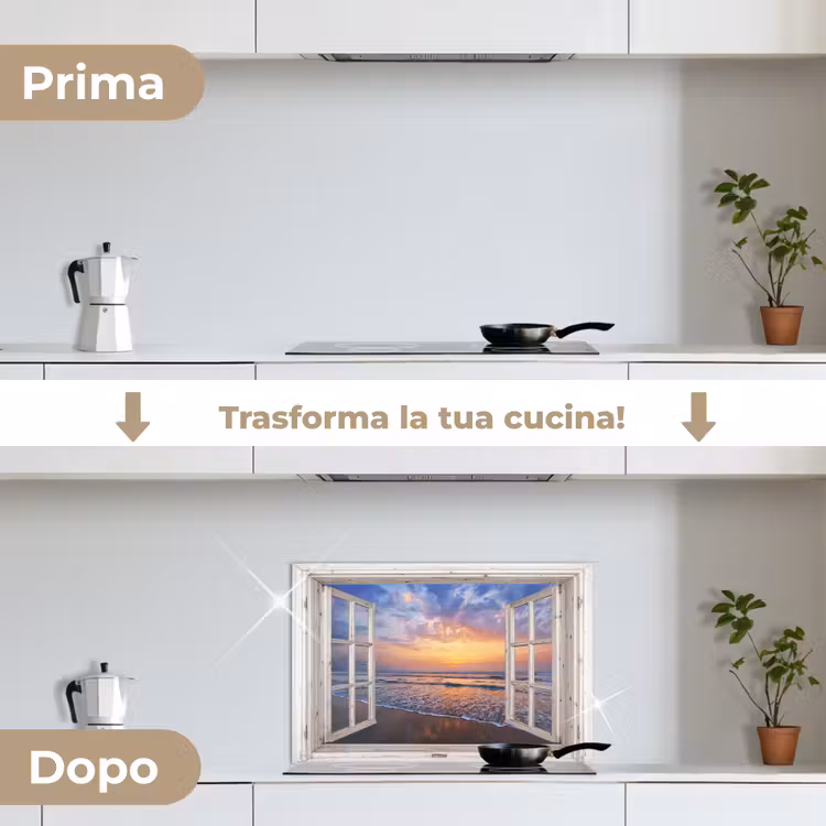 Paraschizzi cucina - Vista - Mare - Spiaggia - Tramonto - Blu — 7