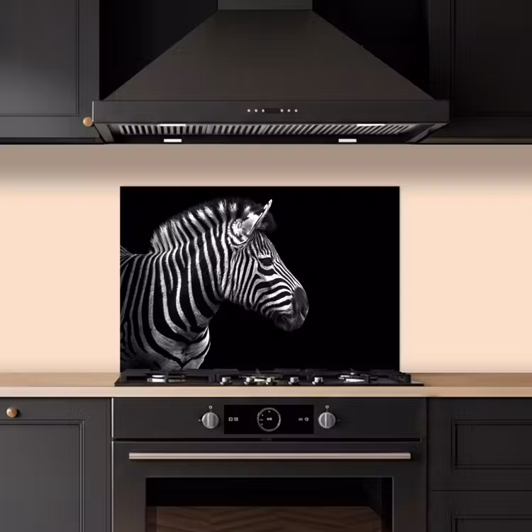 Paraschizzi cucina - Zebra - Nero - Bianco - Ritratto - Animali — 5