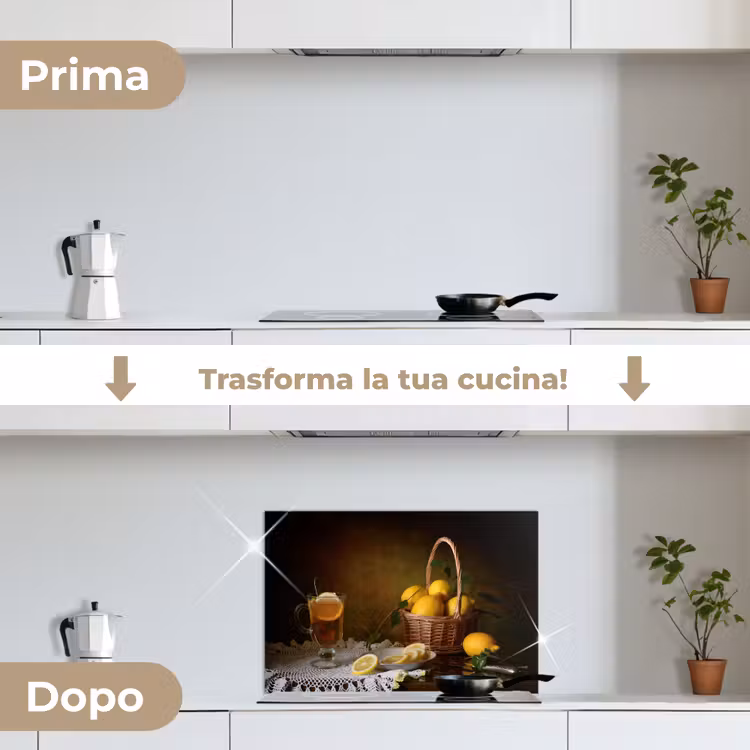 Paraschizzi cucina - Natura morta - Tè - Limone - Pittura - Arte — 7
