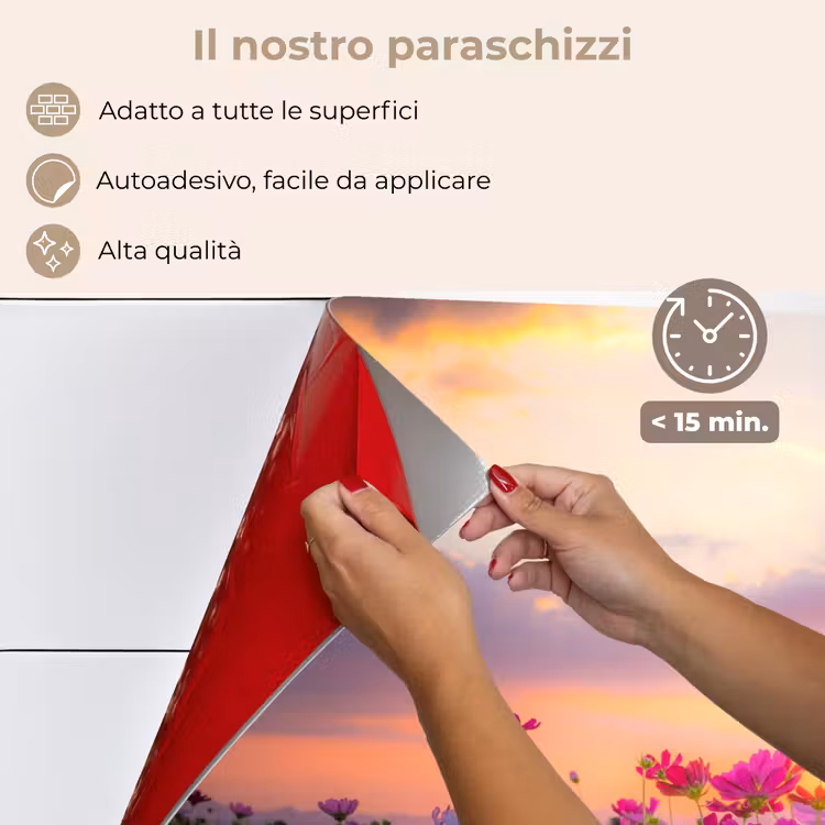 Paraschizzi cucina - Tramonto - Fiori - Rosa - Natura - Verde — 4