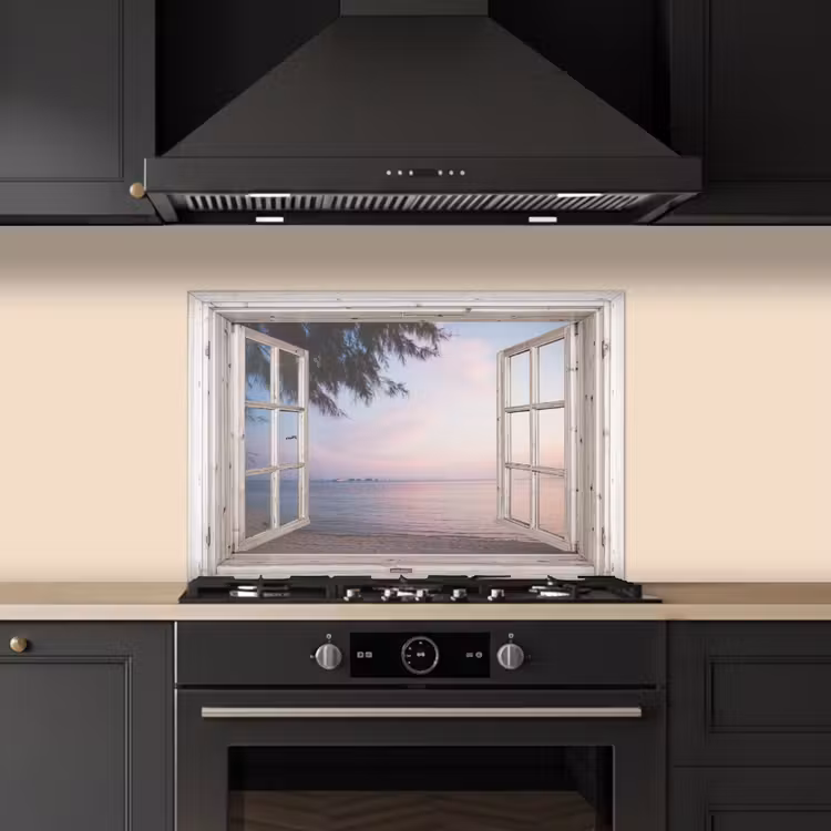 Paraschizzi cucina - Vista sulla spiaggia al tramonto — 5