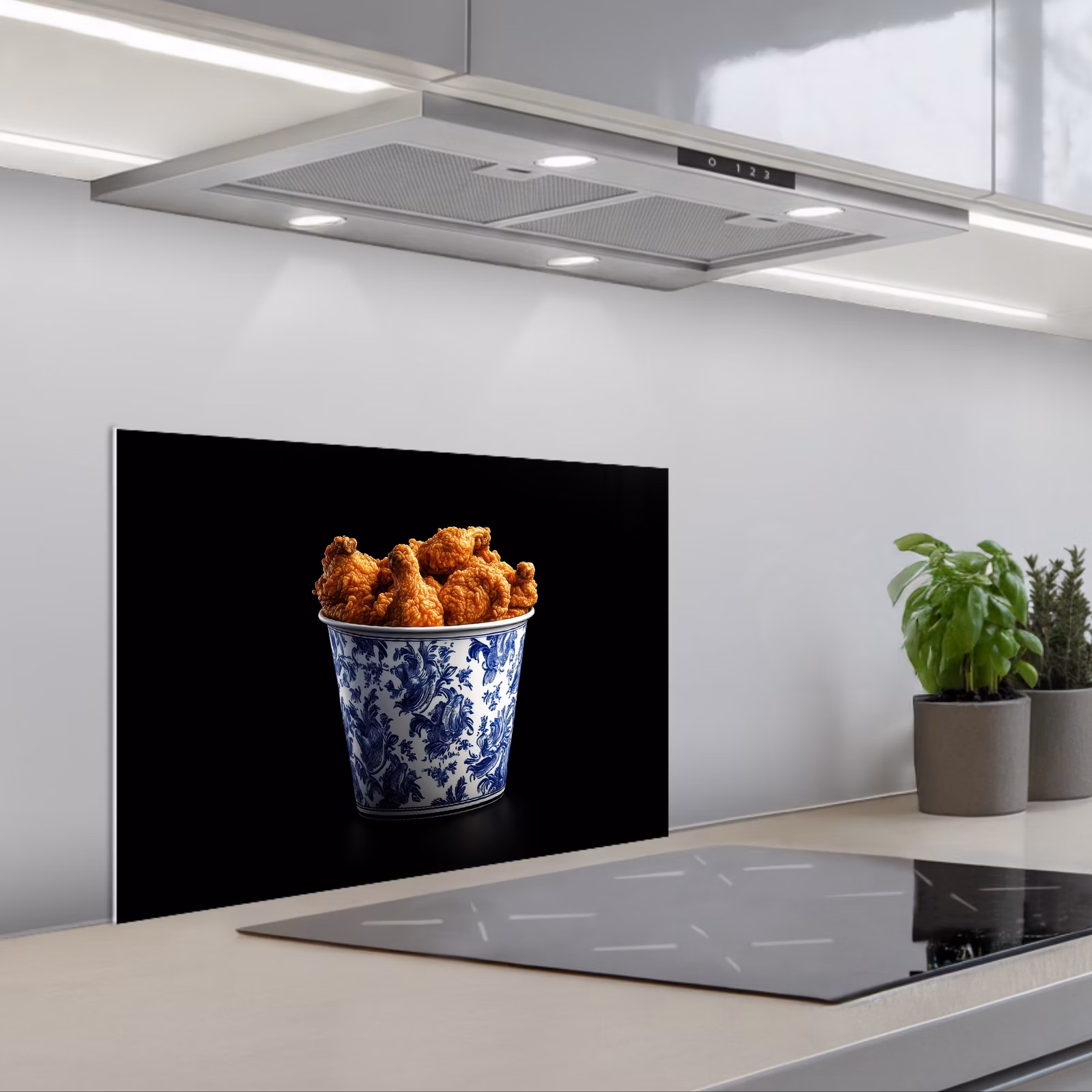Paraschizzi cucina - Pollo - Secchio - Blu Delft - Gustoso — 1