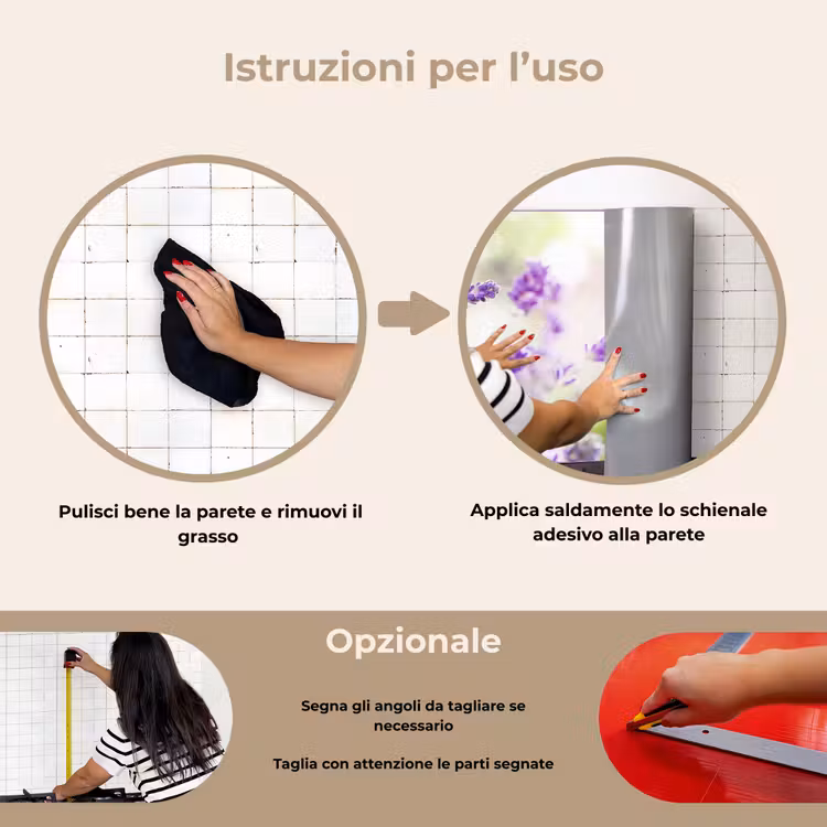Paraschizzi cucina - Lavanda - Farfalla - Fiori — 6
