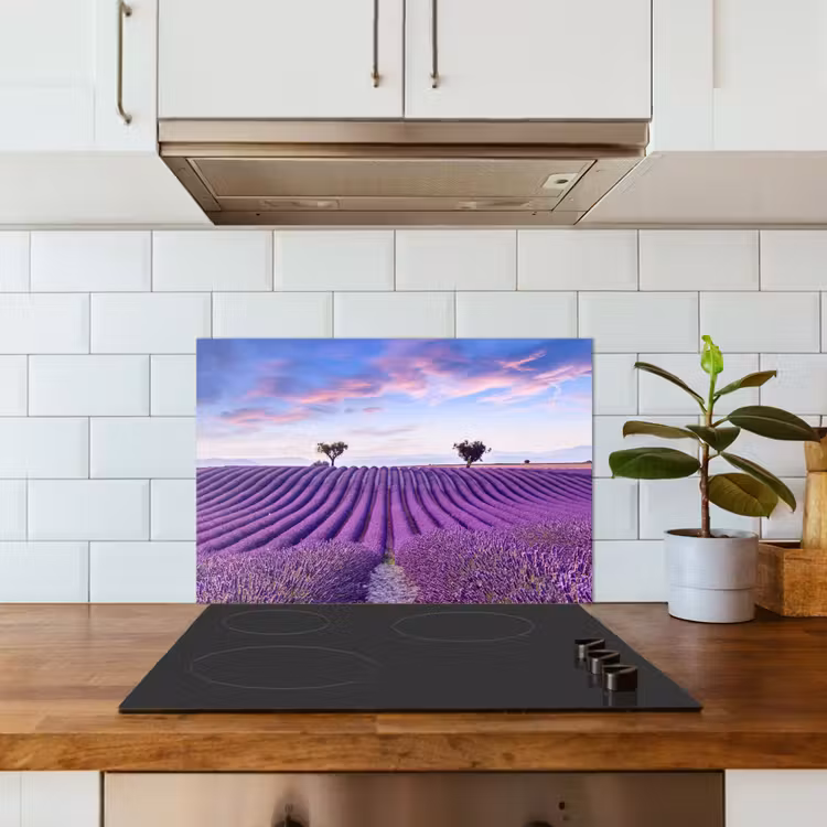 Paraschizzi cucina - Lavanda - Natura - Viola - Alberi - Fiori — 3