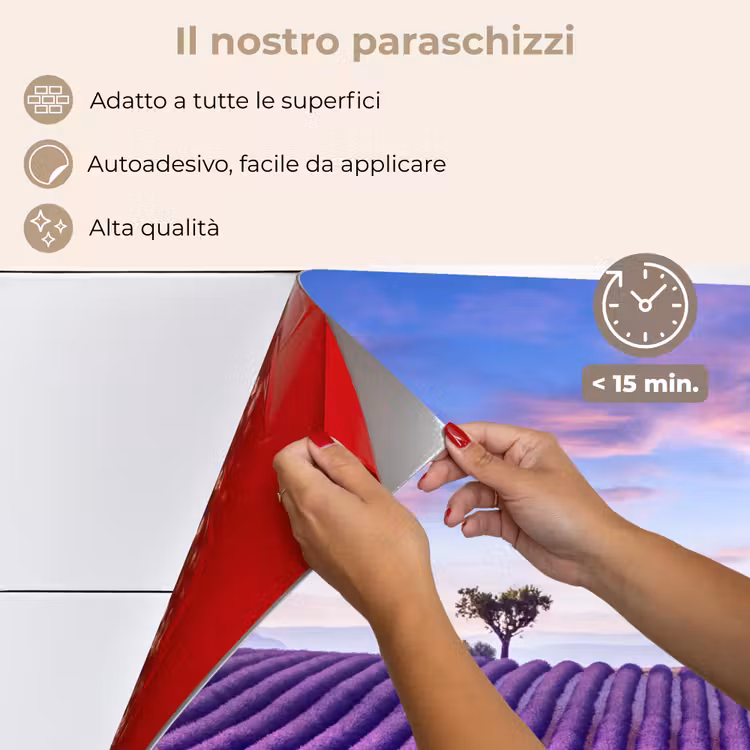 Paraschizzi cucina - Lavanda - Natura - Viola - Alberi - Fiori — 4