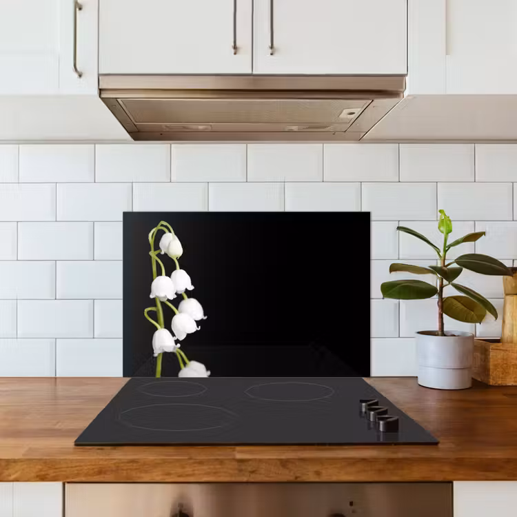 Paraschizzi cucina - Mughetto - Fiori - Nero - Flora — 3