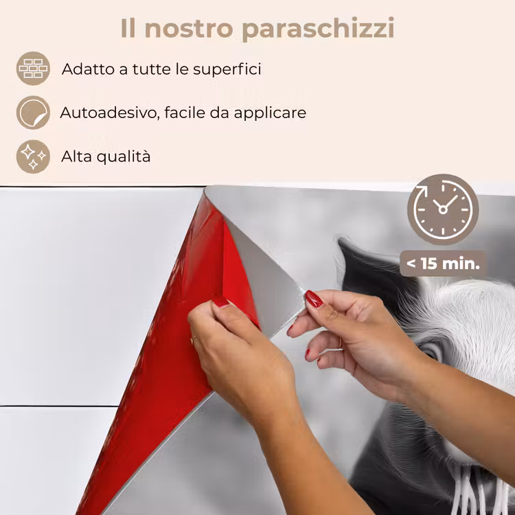 Paraschizzi cucina - Maiale - Carino - Spaghetti - Bianco e nero - Animale — 4