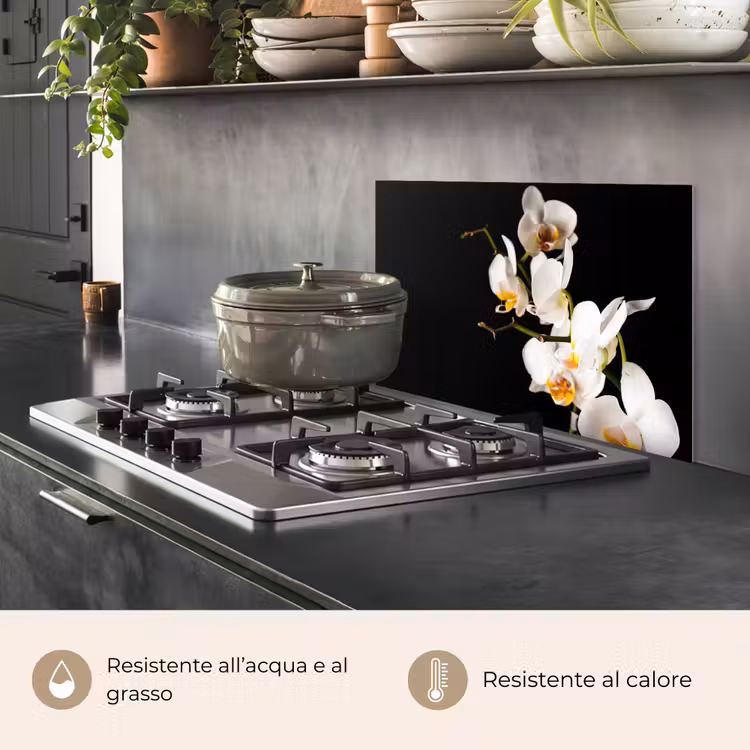 Paraschizzi cucina - Orchidee a contrasto — 2