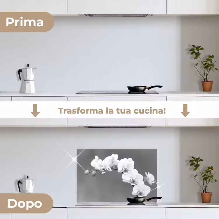 Paraschizzi cucina - Splendore monocromatico dell'orchidea — 7