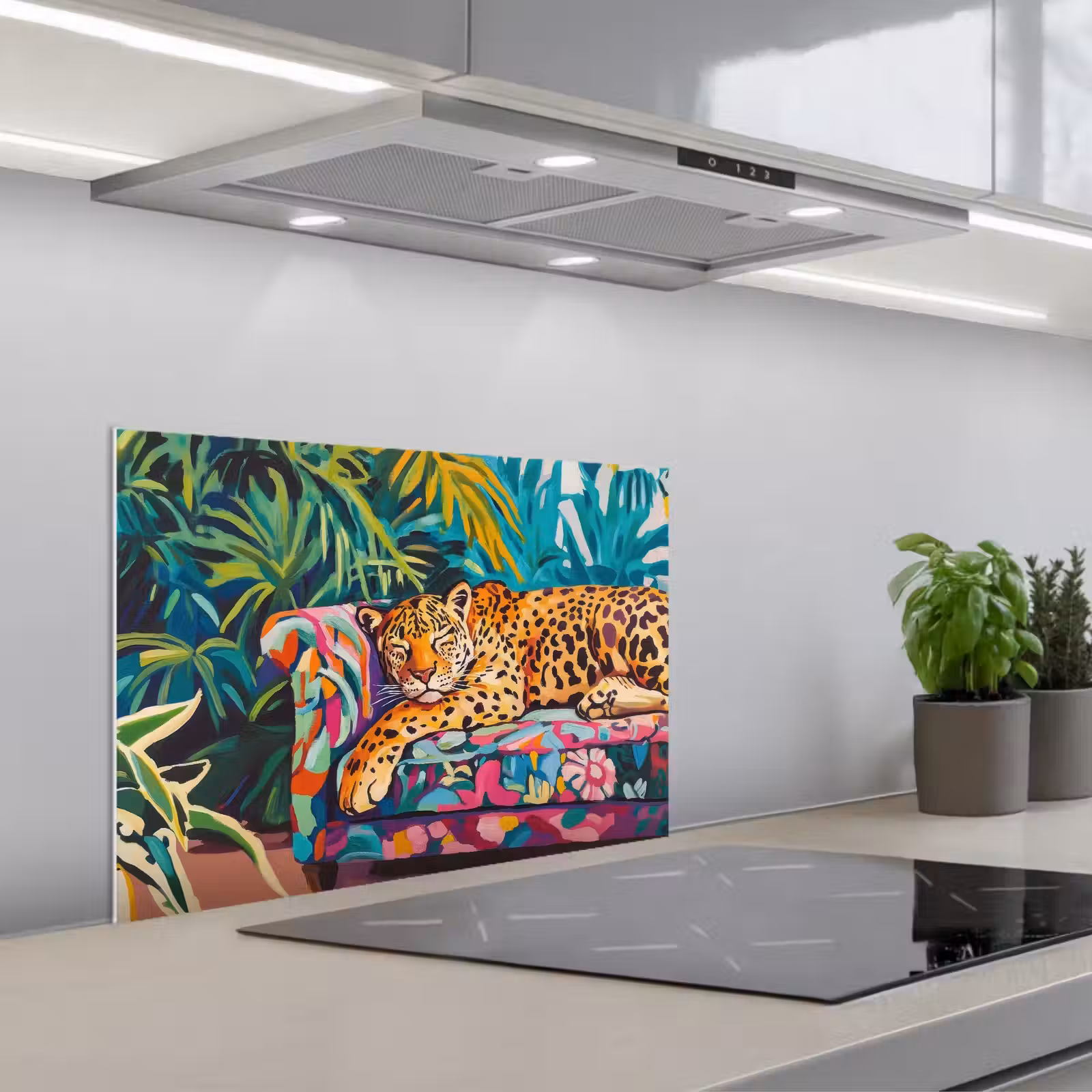 Paraschizzi cucina - Leopardo - Colorato - Tropicale — 1