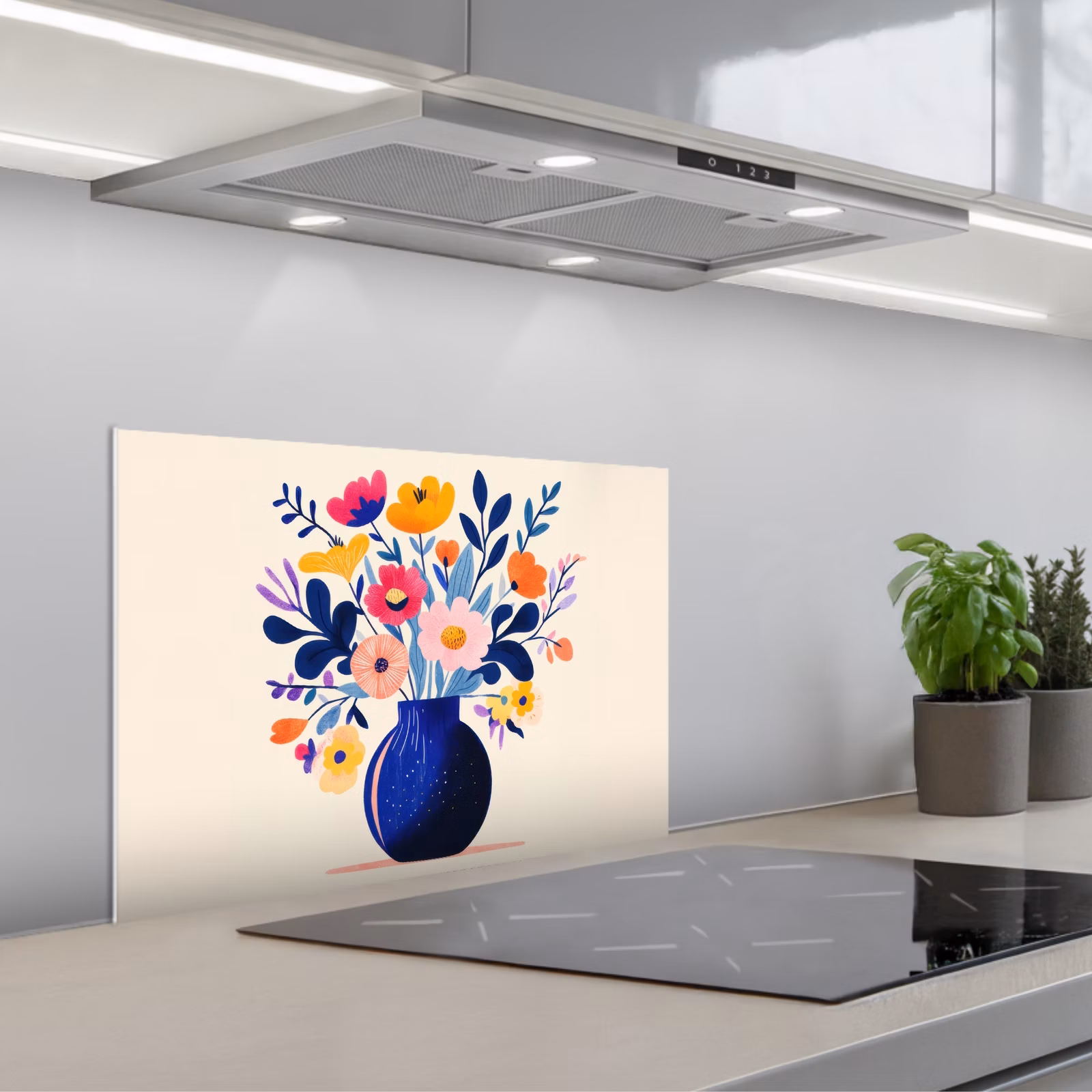 Paraschizzi cucina - Vaso - Fiori - Bouquet — 1