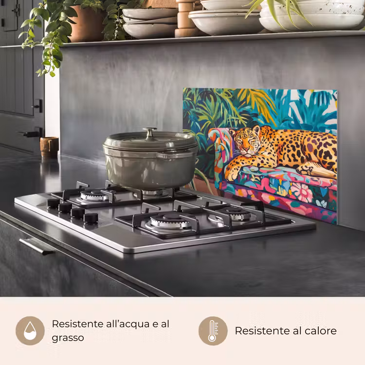 Paraschizzi cucina - Leopardo - Colorato - Tropicale — 2
