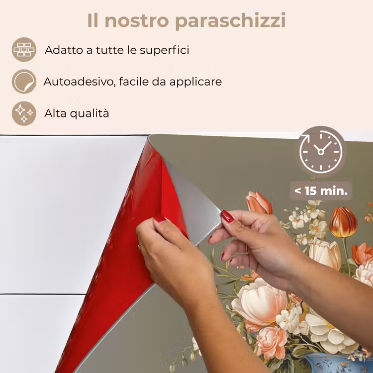 Paraschizzi cucina - Neutro - Fiori - Bouquet - Vaso — 4