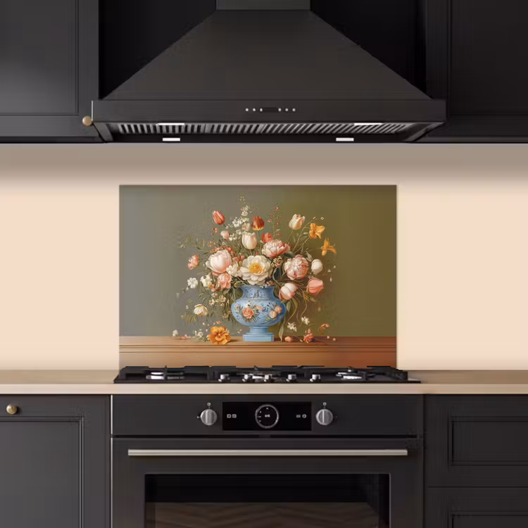 Paraschizzi cucina - Neutro - Fiori - Bouquet - Vaso — 5