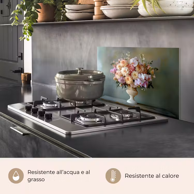 Paraschizzi cucina - Orchidea - Bouquet - Vaso - Fiori — 2