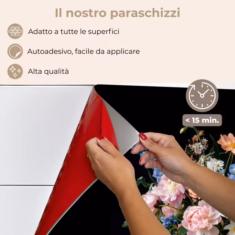 Paraschizzi cucina - Pastello - Fiori - Vaso — 4