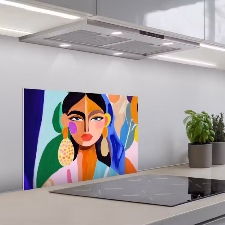 Paraschizzi cucina - Ritratto - Donna - Moderno — 1