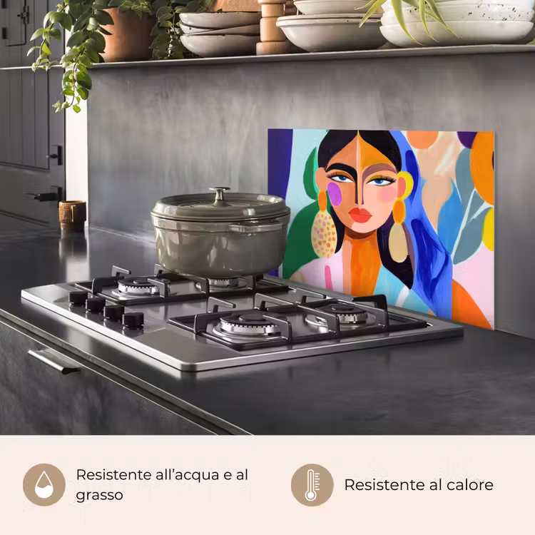 Paraschizzi cucina - Ritratto - Donna - Moderno — 2