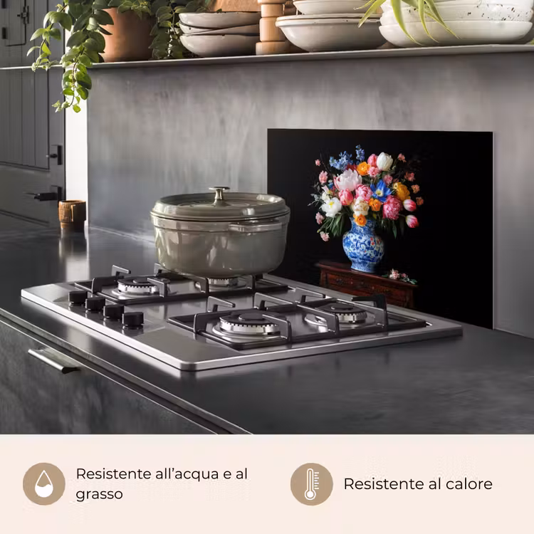 Paraschizzi cucina - Rose - Fiori - Vaso - Bouquet — 2