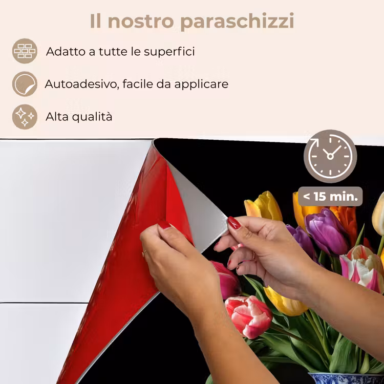 Paraschizzi cucina - Tulipani - Colori - Vaso — 4