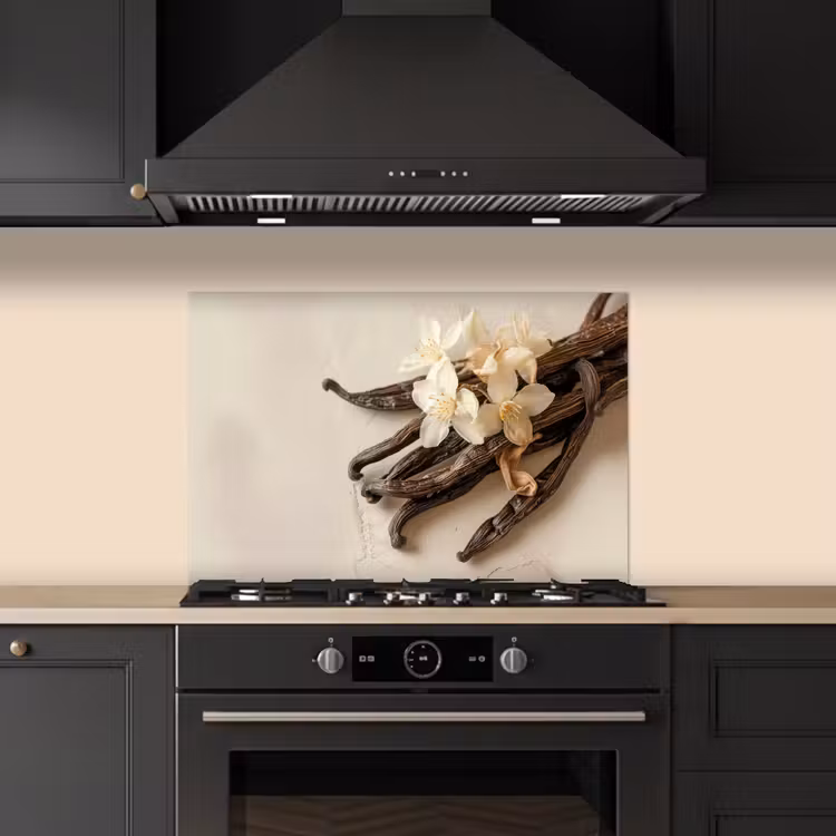 Paraschizzi cucina - Vaniglia - Floreale - Beige — 5