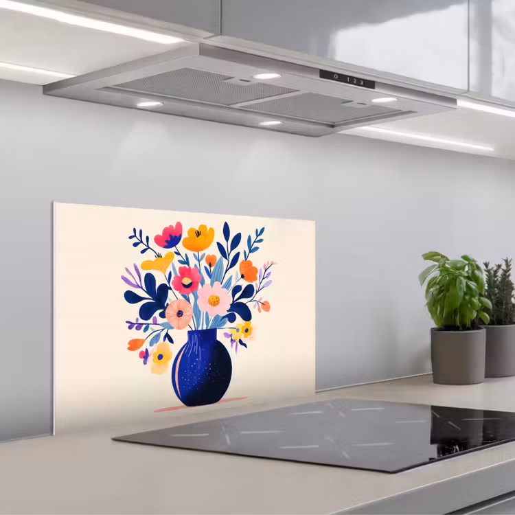 Paraschizzi cucina - Vaso - Fiori - Bouquet — 1