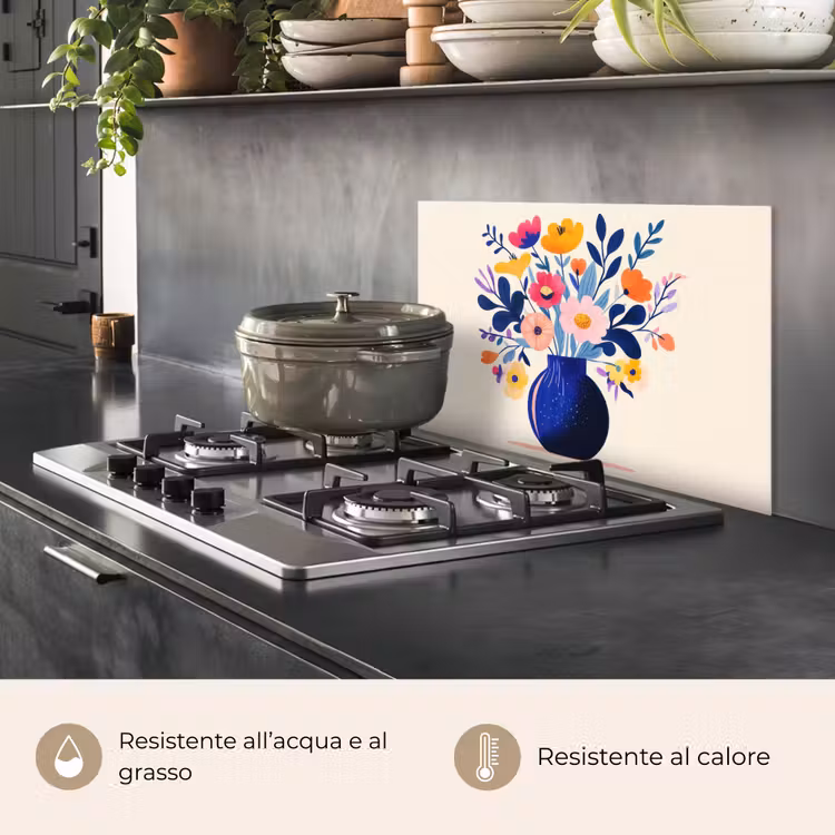 Paraschizzi cucina - Vaso - Fiori - Bouquet — 2