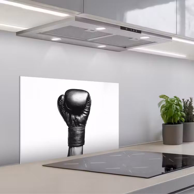 Paraschizzi cucina - Guanto da boxe - Nero - Mano — 1
