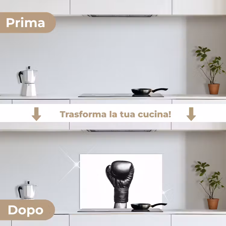 Paraschizzi cucina - Guanto da boxe - Nero - Mano — 7