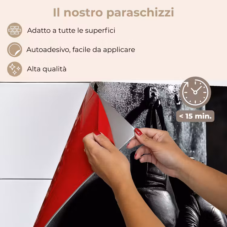Paraschizzi cucina - Guantoni da boxe - Parete - Scuro - Nero — 4